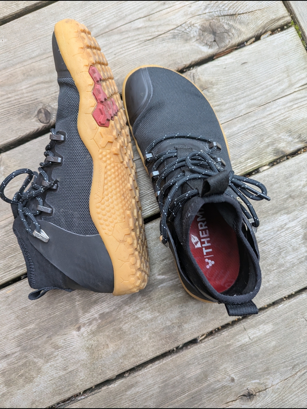 Vivobarefoot Magna Lite FG Barefoot Hiking Boots Black Gum Sole Zero Drop 38